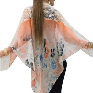 Modal and lace shawl triangle shape
